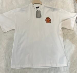 BALENCIAGA X PUMA CREST EMBROIDERED COTTON CREW NECK T-SHIRT