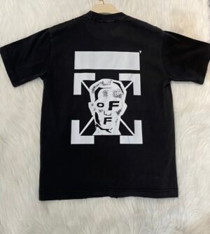 OFF-WHITE FACE MAGLIETTE CREW NECK COTTON T-SHIRT