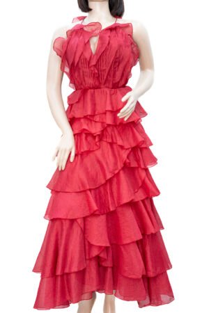 ZIMMERMANN TIERED RUFFLE MAXI DRESS